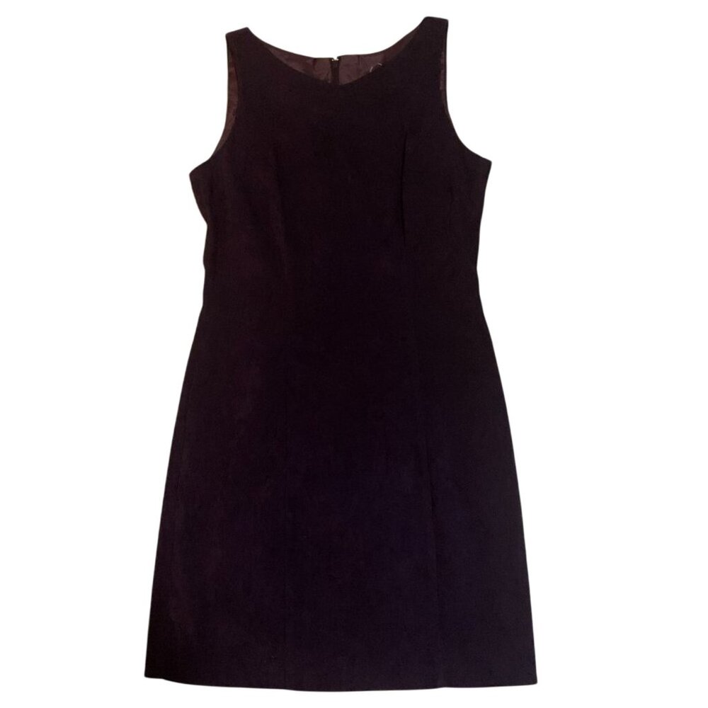 BE SMART PURPLE FAUX SUEDE SLEEVELESS DRESS SMALL? MEDIUM?-EXCELLENT!